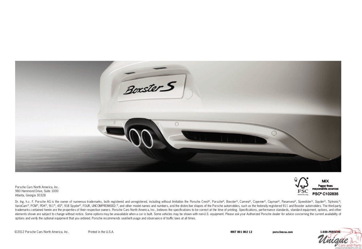 2013 Porsche Boxster Exclusive Brochure Page 26